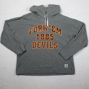 Victoria’s Secret PINK ASU Hoodie Womens Large Sun Devils Gray Campus Football